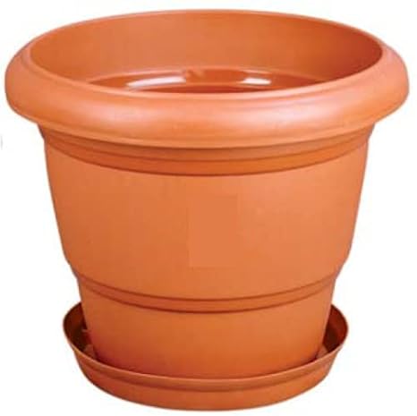 Round Big Plastic Outdoor Garden Flower Planter Pot 24 Inch Container