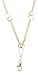 Elizabeth Oblong Link Double Chain Lanyard Necklace (Silver)