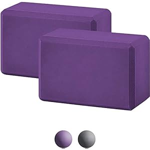 NORYER Yoga Block 2 Pcs High Density EVA Foam Yoga Brick Blocks for Yoga/Pilates/Meditation, Non-Slip Surface for Improve Stretching and Aid Balance and Flexibility
