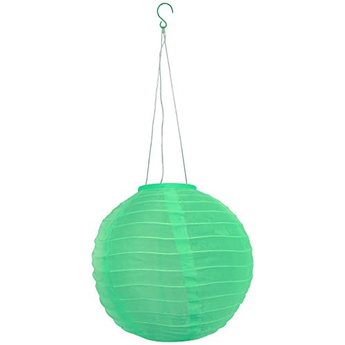 Grundig Solar Lampion Nylon 28cm mit Farbwahl Kugelsolar Beleuchtung Gartenbeleuchtung Kugellampion Solarpanel… – Bild 3