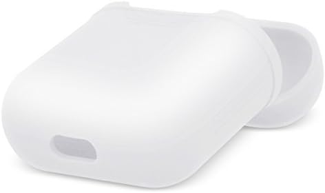 WorCord AirPods Case with AirPods Strap and Earbud Tips 3 in 1 Silicone Soft Extra Protection Protective Case Sport Cover Skin Anti Lost for Earphones and Apple AirPodss - White