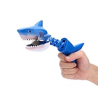 Mullue Hungry Shark Grabber Toys Animal Figures Playset Extending Grabber Claw Game Snapper Pick Up Claw Novelty Gift Party Favors for Kids (Blue)