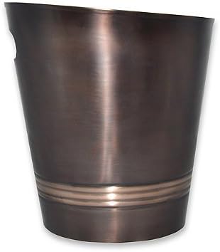 Oval Metallic Wastebasket (1, BRONZE)