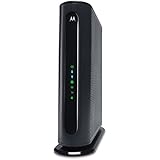 Motorola MG7550 16x4 Cable Modem, AC1900 Dual Band Wi-Fi Gigabit Router with Power Boost, 686 Mbps DOCSIS 3.0 Certified by Comcast, Charter Spectrum, Time Warner, Cox, More (Black)