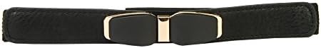 Gansta Womens Black color Casual, Party wear fabric nylon belt with golden buckle (GLB102-Blk) Fits 28 to 34 waist