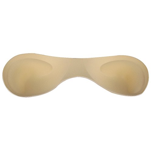 2piece Khaki White Sewing in Bra Cup Soft Foam for Bikini Pads Insert Bridal Bra Pad Accessories Push Up Bra Cup Chest Pads WB133 (Khaki) - Thumbnail 3
