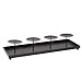 Richland Metal Black Rectangle Tray with Four Elevated Pillar Candle Stands