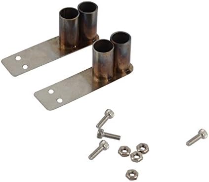 RCAIDONG 2PCS 1/10 Metal Tuned Pipe Double Dark Drifter Binocular Exhaust Pipe for 1:10 On Off Road Crawler Car Accessorie