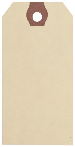 Aviditi 3 3/4" x 1 7/8" Manila Shipping Tags, 10 Pt. Reinforced Eyelet, to Identify or Address Items That Cannot be Labeled, Case of 1000 - Thumbnail 2