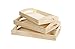 Darice LY07-499 Wood Tray Unfinished Set 3, Small: 12.5 x 1.5 x 8.5. Medium: 13.75 x 1.5 x 9, As Shown