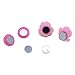 Color 8mm Faux Pearl and Rose Flower Magnetic Stud Earrings for Teen Girls Kids Womens