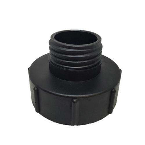 Easy-topbuy IBC Adapter S100x8 to S60x6 IBC Tank Connector Adapter Replacement Garden Watering Pipe Connector Irrigation Pipe Joint Black