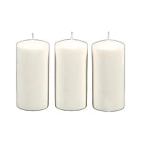 Darice 1162-91 Unscented (3 Pieces) Pillar Candle, White