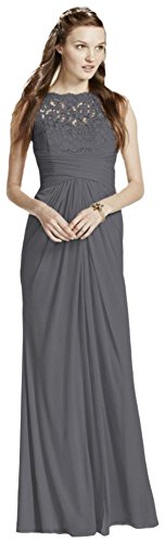 Sleeveless Long Mesh Bridesmaid Dress With Corded Lace Style F15749 |  Desertcart Gambia