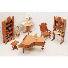 Greenleaf Dollhouse Furniture-Library Set