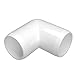 FORMUFIT F11490E-WH-4 90 Degree Elbow PVC Fitting, Furniture Grade, 1-1/4