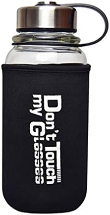 Hunt Power 700/1000ml Outdoor Lemon Fruit Juice Portable Water Bottles With Tea Infuser Water Tour High Borosilicate Glass Water Bottle,white,1000ml