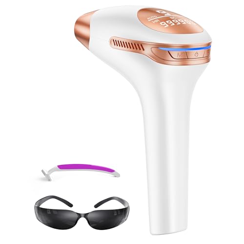 Pulsed Light Epilator, IPL Laser Epilator with 9 Energy Levels Laser Hair Removal for Women Men Face Body