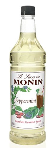 Monin Peppermint Syrup, 33.8-Ounce Plastic Bottle (1 liter)