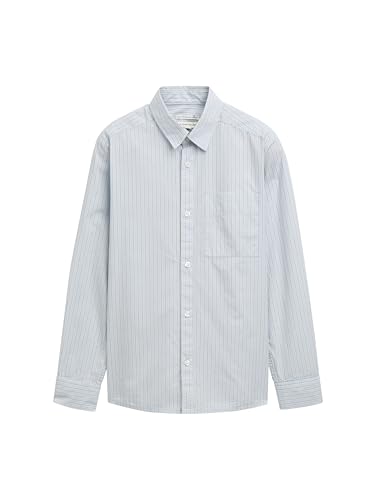TOM TAILOR 1047310 Camisa, 38359-Light Blue White Stripe, 140 para Niños