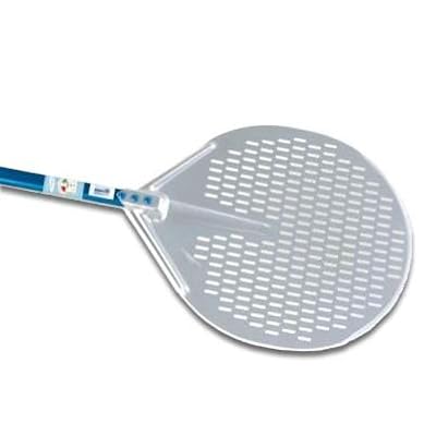 15-inch Circular Perforated Pizza Peel - 20-inch Handle