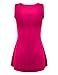Made By Johnny MBJ WT827 Women's Summer Sleeveless Tunic Casual V-Neck T-Shirt Tank Tops Blouse L Coral