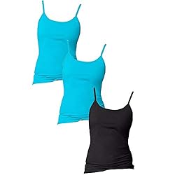 Women Stretch Cotton Cami with Built-in Shelf Bra 3