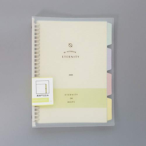 SUPERTOOL Project Note Pad, A5 Loose-Leaf Notebook Subject Dividers Notebook for Student Office Writing（Yellow）
