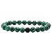 wintefei 1Pc/2Pcs 8mm Fashion Faux Pumice Stone Malachite Bracelet Couple Accessory 2#