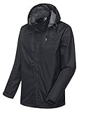 Little Donkey Andy Men's Waterproof Breathable Jacket Outdoor Shell Rain Coat for Hiking, Travel, Skiing
