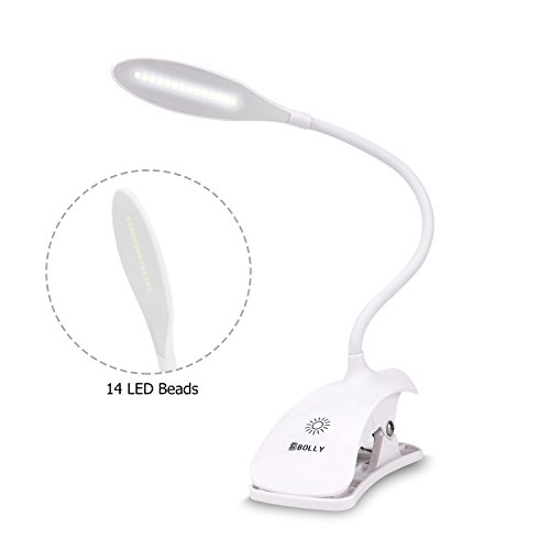 LED Reading Light, Bolly Book Light Desk Lamp for Kids Clip on Bed and Headboard -3 Brightness, Eye Protection, Lightweight, USB Rechargeable and Touch Switch-Perfect for Bookworms & Kids - Thumbnail 7