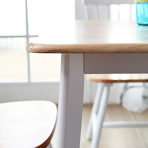 Livinia Canberra Dining Table, Solid Hardwood Mid Century Leisure Desk