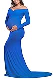JustVH Maternity Elegant Fitted Maternity Gown Long