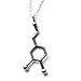 Sterling Silver Dopamine Molecule Necklace, Dopamine Necklace 18 Inch Chain