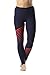 90 Degree By Reflex Silicone Panel Printed Leggings - Blue Depths - Medium