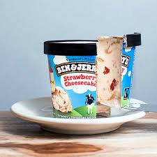 Ben & Jerry's - Vermont's Finest Ice Cream, Non-GMO - Fairtrade - Cage-Free Eggs - Caring Dairy - Responsibly Sourced Packaging, Strawberry Cheesecake, Pint (16 Count)