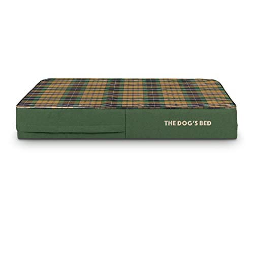 The Dog’s Bed Cover – Replacement Cover, Green Tartan, Large, 15cm