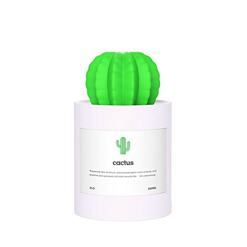 Ultrasonic Humidifier for House Desk Nightstand Office Car, 280ml 50ml/h Mini Portable Personal Cool Mist Diffuser with Auto Shut-off When Water Dry(White)