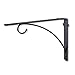 Rustic State Industrial Multi-Functional Iron Wall Bracket with Angled Up-Curled Hook Hanging Plant Pot Holder Frosty Black (2)