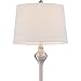 Barnes and Ivy Mason Traditional 3 Piece Table Floor Lamp Set Brushed Nickel Metal White Drum Shade Decor for Living Room Bedroom House Bedside Nightstand Home Office Reading Entryway Family