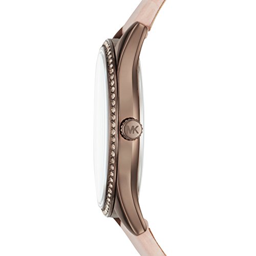 Michael-Kors-Damen-Analog-Quarz-Uhr-mit-Leder-Armband-MK2722