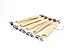 Tosnail Natural Wood Collection Skirt Hangers with Clips, Pant Slack Hangers - 10 Pack