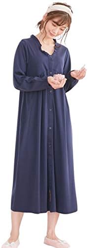 Nissen ニッセン マタニティ パジャマ ネグリジェ ガウン ルーム ワンピース 長袖 産前 産後 授乳服 前開き