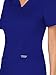 Cherokee Scrubs for Women Mock Wrap Top with 3 Pocket, Back Princess Seams WW610, S, Galaxy Blue