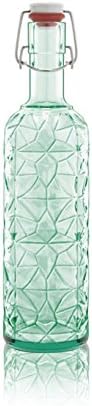 Bottle 1L Airtight Prezioso Green Luigi Bormioli Pack 6 U.