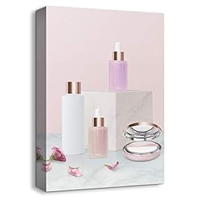 Canvas Wall Art Girls Make Up Suite Collections Painting Artwork for Home Prints Framed - 12x18 inches