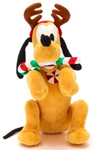 Disney Festive Holiday Cheer Medium Pluto Collectable Christmas Plush Decoration