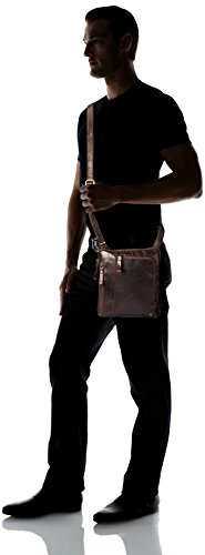 Visconti Buffalo Leather Messenger Bag Shoulder Crossbody Bag Handbag, Brown, One Size