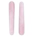 TOP-VRA Natural 2pieces Rose Quartz Pointed Massage Stick Stone Crystal Gua Sha Beads Scraping Massage Tool, Massage for Acupuncture Therapy Point Heart Chakra Treatment (Rose Quartz)