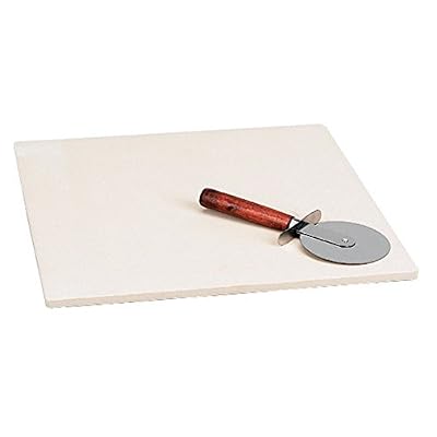 Origins Rectangular Bread Baking Stone with Jumbo Pizza Cutter